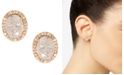lonna & lilly Gold-Tone Stone & Crystal Halo Stud Earrings